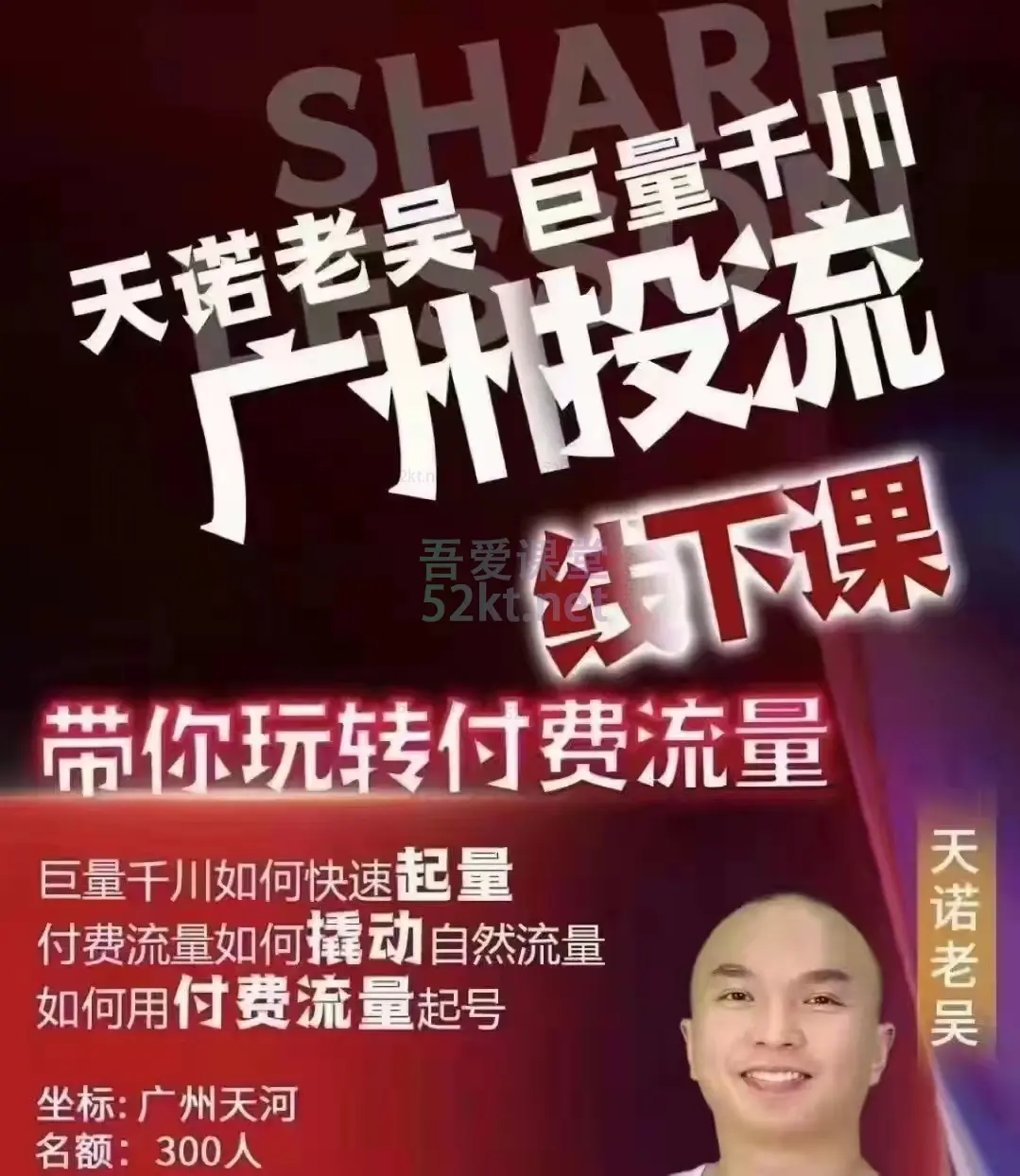 天诺老吴巨量千川线下课，带你玩转付费流量价值6980元,百度网盘，阿里云盘下载-不可思议资源网