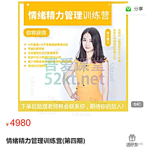 琳子博士:情绪精力管理训练营(第四期) 价值4980元,百度网盘下载-不可思议资源网
