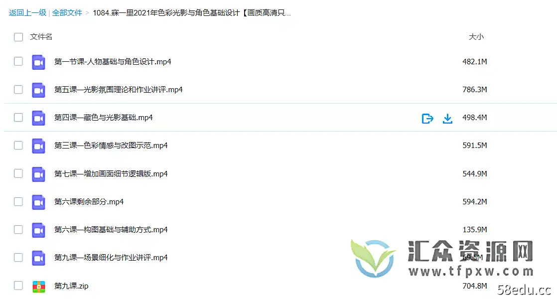 2021年寐一里《色彩光影与角色基础设计》视频教程-不可思议资源网