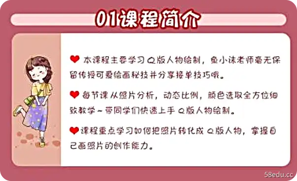 鱼小沫Q版人物团练2022年1月结课ipad插画教程-不可思议资源网