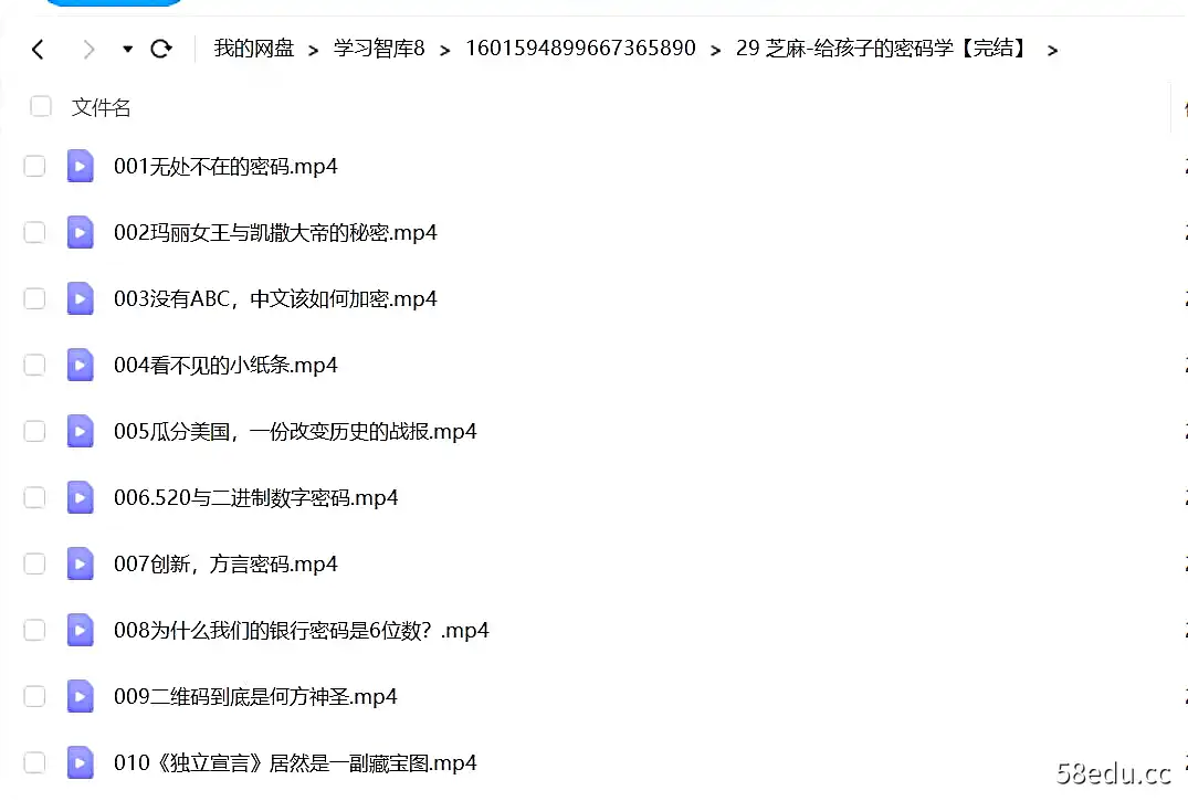 ZhiMa学社 给孩子的密码学 视频|百度云网盘-不可思议资源网