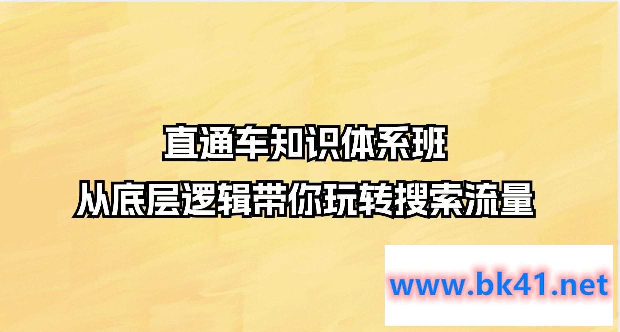 直通车知识体系班,从底层逻辑带你玩转搜索流量插图 直通车知识体系班,从底层逻辑带你玩转搜索流量插图