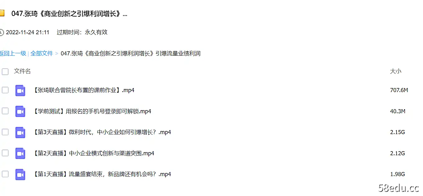 图片[2]-张琦《商业创新之引爆利润增长》引爆流量业绩利润 视频课程 百度网盘下载-不可思议资源网