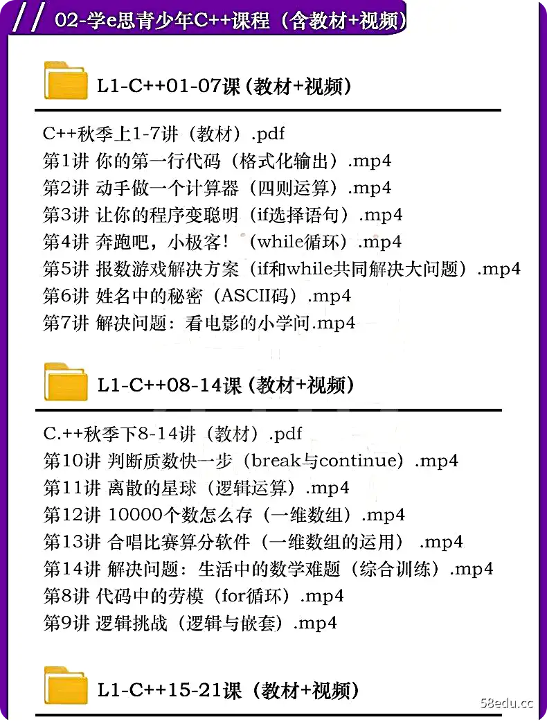 图片[13]-2021 C++青少年编程 NOIP奥赛从入门到精通|百度云网盘-不可思议资源网