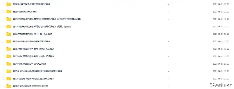 【40762】新初三化学年卡尖子班（全国人教版） 【62讲陈谭飞】|百度云网盘-不可思议资源网