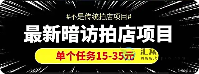 【暗访拍店】2022最新暗访拍店项目,一单15-35元不等,多做多得-不可思议资源网