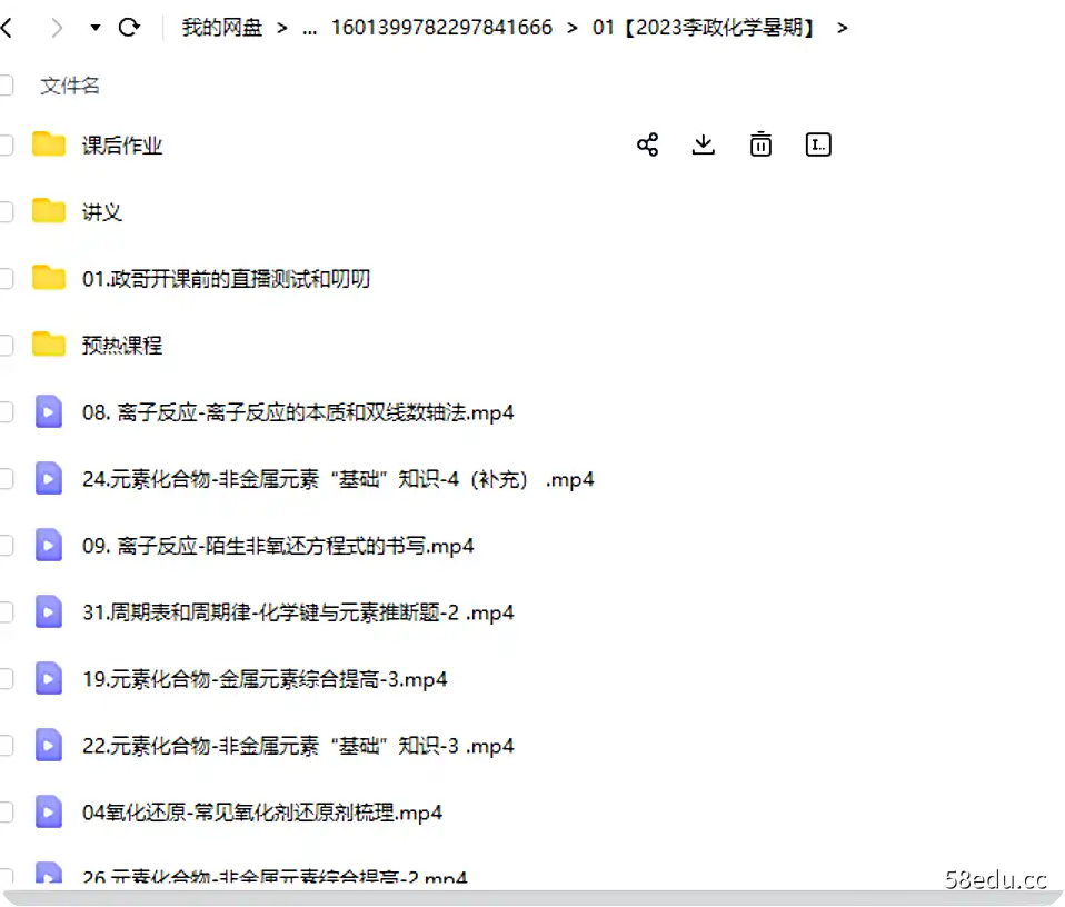 2023高考化学 李政化学暑期班|百度云网盘-不可思议资源网