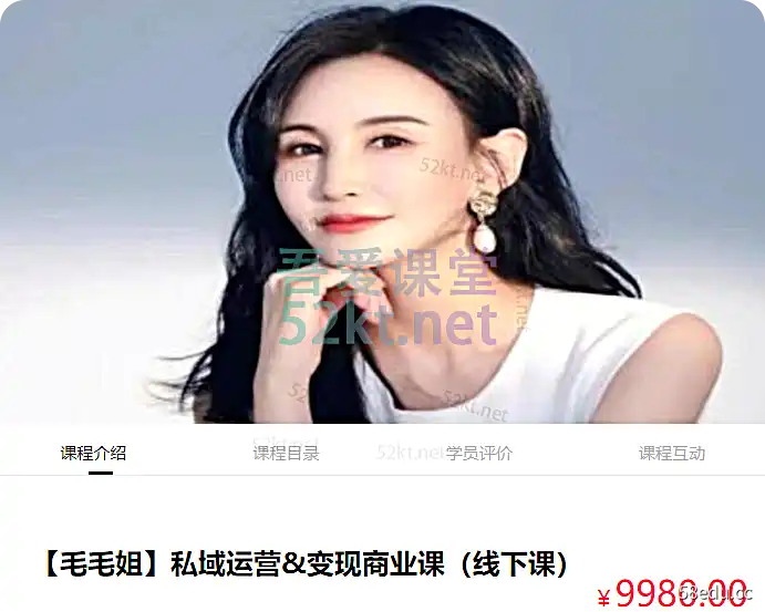 木婉清【毛毛姐】私域运营&现商业课（线下课) 价值9980元,百度网盘下载-不可思议资源网