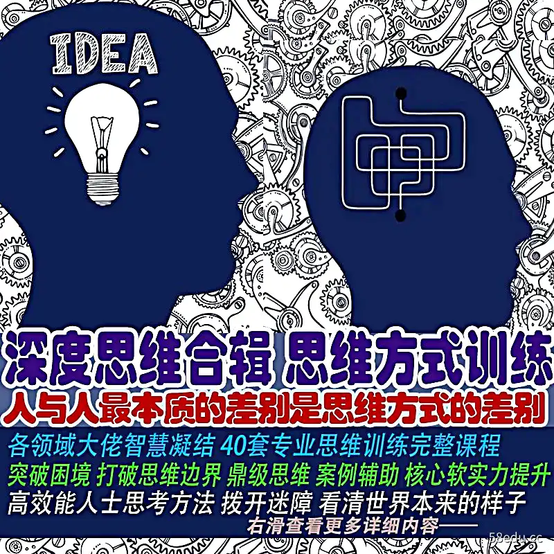 思维训练课深度思维模型逆向思维方式批判思维结构化逻辑思维教程-不可思议资源网