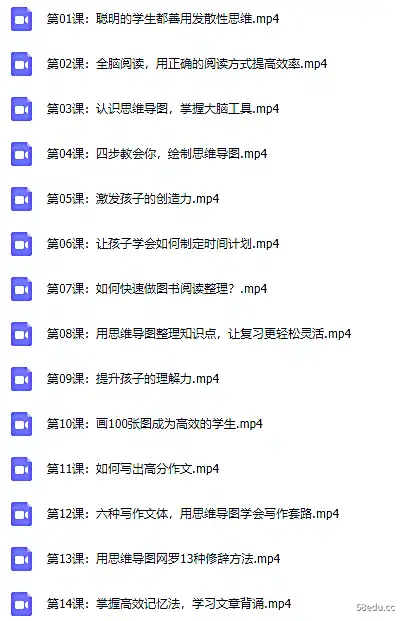 [百度云网盘]&ldquo;世界脑力冠军&rdquo;吴帝德记忆法教学：用思维导图搞定语数英 