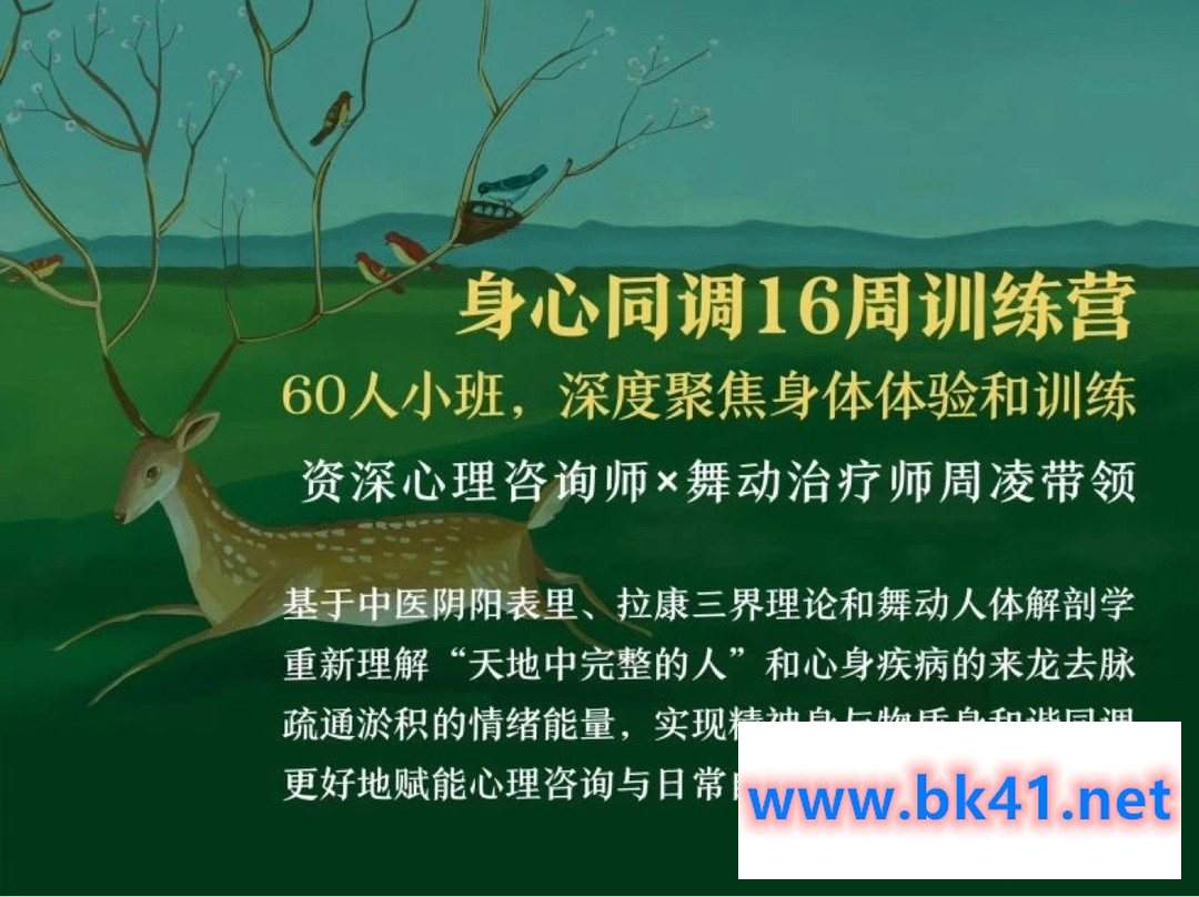 周凌:身心同调16周训练营丨60人小班,深度聚焦身体体验和训练插图 周凌:身心同调16周训练营丨60人小班,深度聚焦身体体验和训练插图