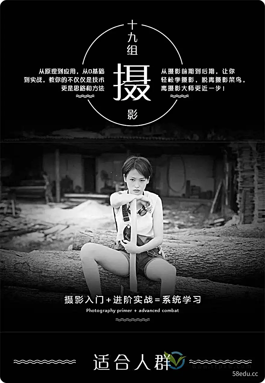 摄影从心开始全套视频课程(摄影前期入门+后期基础部分+摄影后期进阶实战)-不可思议资源网