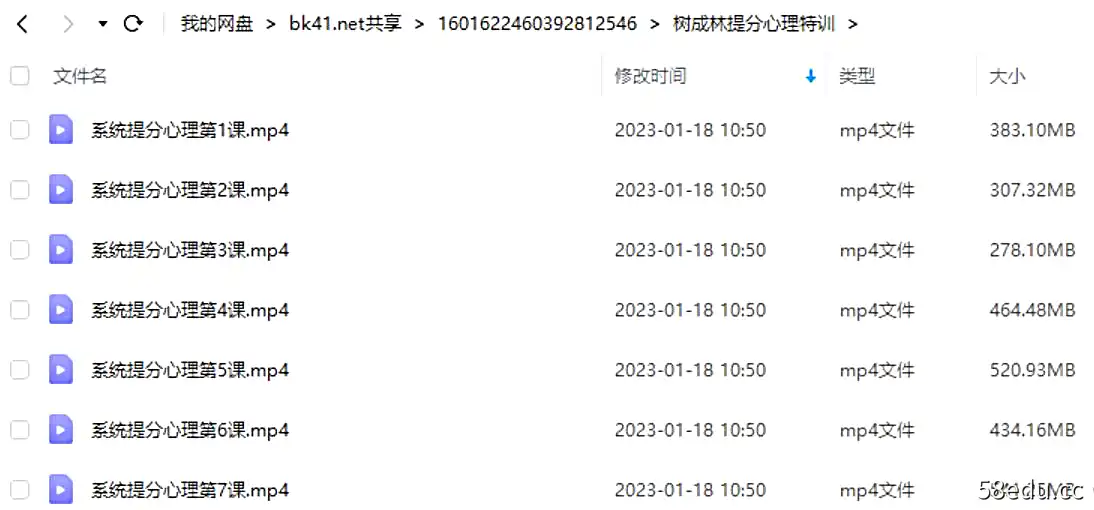 树成林提分心理课|百度云网盘-不可思议资源网