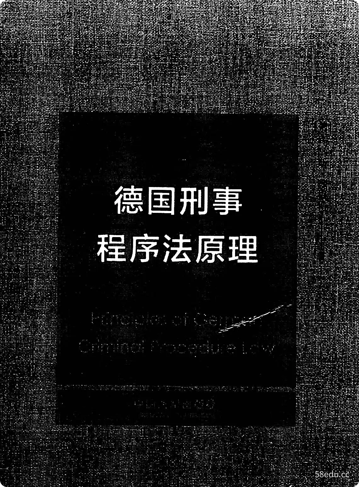 图片[1]-托马斯·魏根特《德国刑事程序法原理 》电子书PDF-不可思议资源网