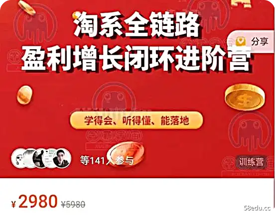 淘系全链路 盈利增长闭环进阶营-不可思议资源网